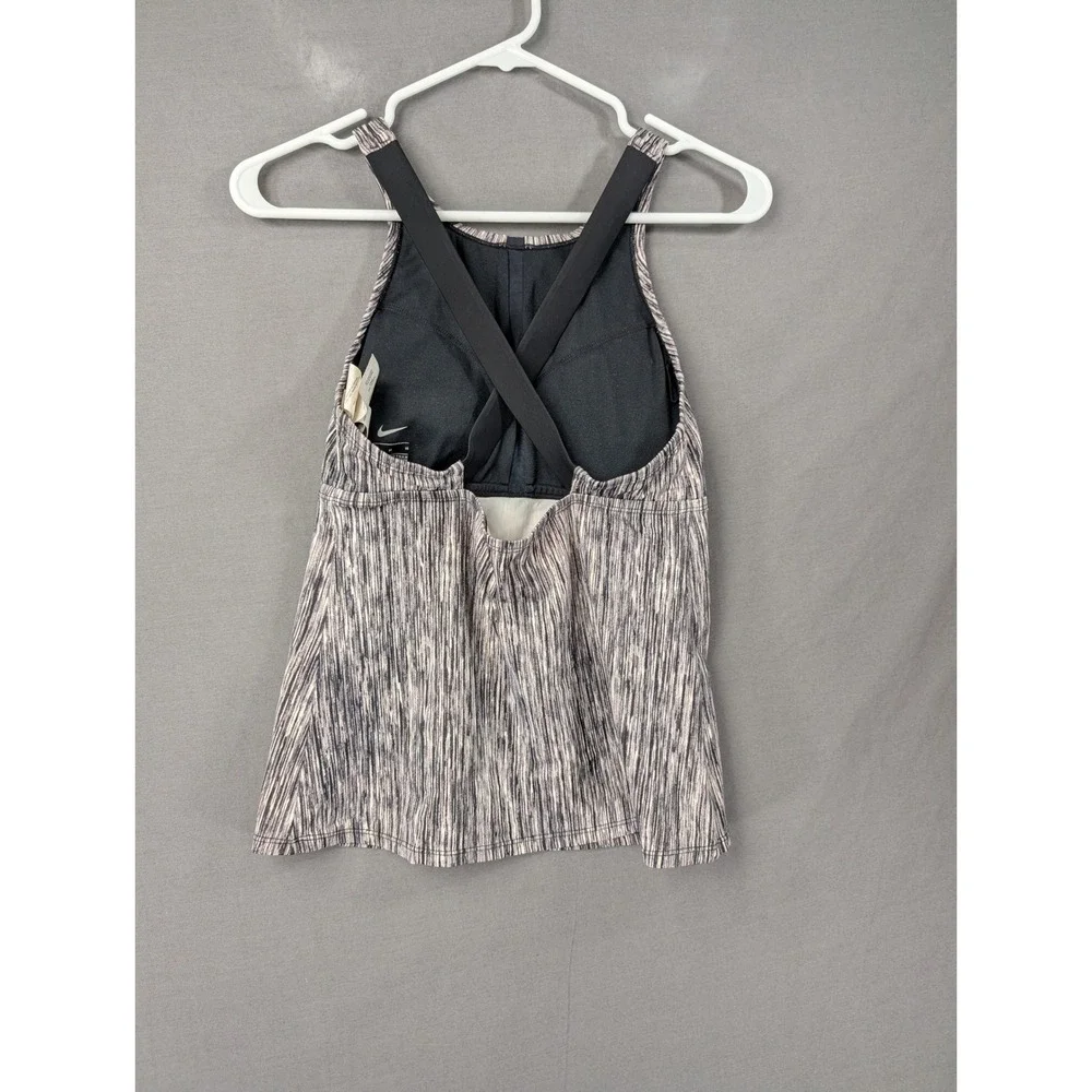 Nike Womens Racerback Tank Top Gray Space Dye Athletic Yoga Gym Size Medium